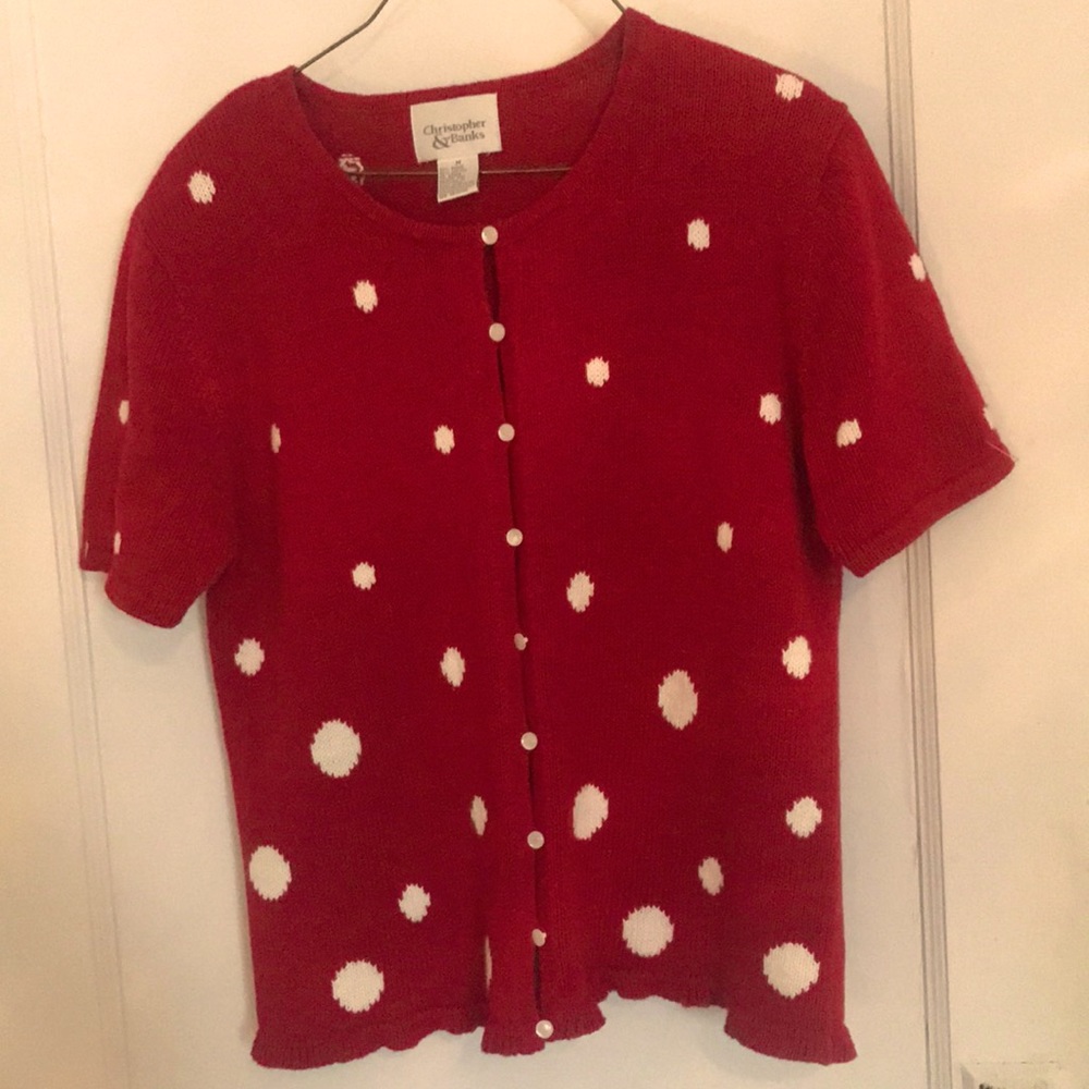 Christopher & Banks stunning polka Dot cardigan. Pre owned in great condition.